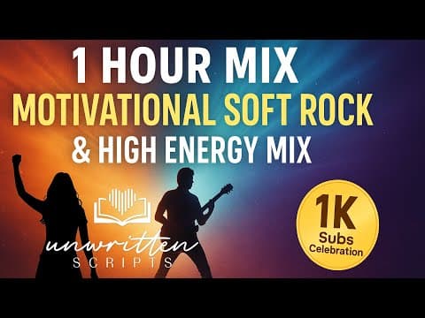 1 Hour Motivational Soft Rock & High Energy Mix | 1000 Subs Celebration | Unwritten Scripts